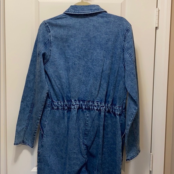 Wild Fable denim jumpsuit boilersuit acid wash M - Picture 6 of 8
